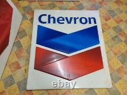 Vintage Reclaimed American Large Chevron Plastic Petrol Station Sign Cool Rare