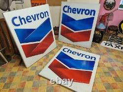 Vintage Reclaimed American Large Chevron Plastic Petrol Station Sign Cool Rare