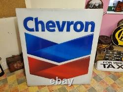 Vintage Reclaimed American Large Chevron Plastic Petrol Station Sign Cool Rare