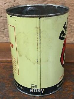 Vintage Red Giant Motor Oil Metal Quart Can Council Bluffs, Iowa Can Rare Sign