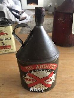Vintage Redex Can Tin Automobilia Collectable Garage Petrol Oil Rare