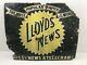 Vintage Retro Enamel Advertising Sign Lloyds News Original Man Cave Rare
