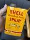 Vintage SHELL household insect Spray Metal Can Advertising Empty RARE