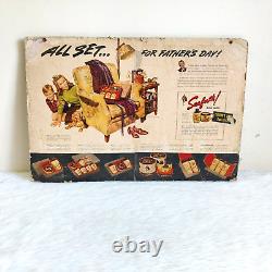 Vintage Seaforth Advertising Fathers day Theme Cardboard Sign Board Rare CB803