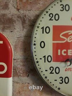 Vintage Sealtest Ice Cream Thermometer Sign Pam Clock Corp. Dairy Products RARE