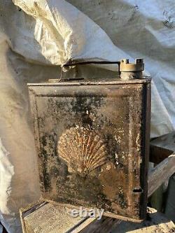 Vintage Shell Duo Can Insert 2 Gallon Petrol Can Drum Motor Spirit Rare BP Old