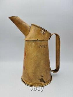 Vintage Shell Motor Oil Quart Pourer Jug 1951 Automobilia Garage Original Rare