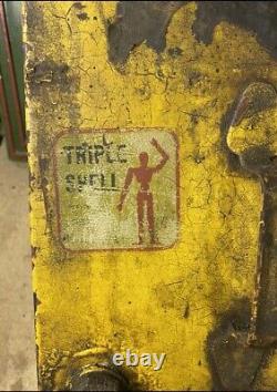 Vintage Shell Stick Man triple X-100 Oil Dispenser RARE, Garage Collectors