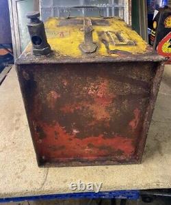 Vintage Shell Stick Man triple X-100 Oil Dispenser RARE, Garage Collectors