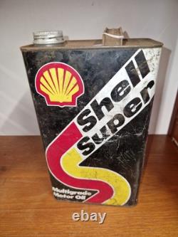 Vintage Shell Super Multigrade Motor Oil 5 litre Can #209C (Rare)