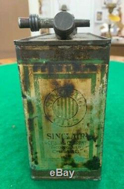 Vintage Sinclair Motor Oil 1/2 Half Gallon Oil Can VERY RARE