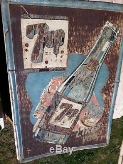 Vintage Soda pop 7up metal sign rare original coca cola pepsi gas oil crush