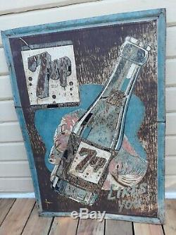 Vintage Soda pop 7up metal sign rare original coca cola pepsi gas oil crush