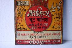 Vintage Sun Brand Boot Polish Advertising Tin Sign Gwalior Rare Collectibles 12