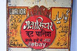 Vintage Sun Brand Boot Polish Advertising Tin Sign Gwalior Rare Collectibles 12