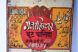 Vintage Sun Brand Boot Polish Advertising Tin Sign Gwalior Rare Collectibles 12