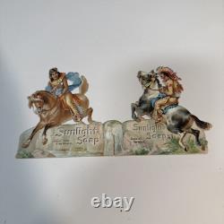 Vintage Sunlight Soap Advertising Table Display Very Rare Indian