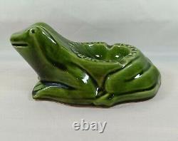 Vintage The Heir Guyot Dijon Ceramic Frog Ashtray Bar Advertising Very Rare