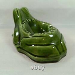 Vintage The Heir Guyot Dijon Ceramic Frog Ashtray Bar Advertising Very Rare