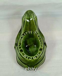 Vintage The Heir Guyot Dijon Ceramic Frog Ashtray Bar Advertising Very Rare