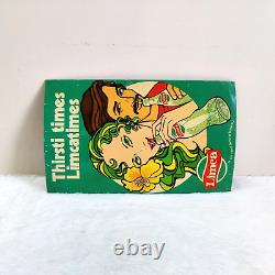 Vintage Thirsti Times Limca Time Advertising Tin Sign Board Rare Collectible S48