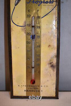 Vintage Tiku Rotring Pen Thermometer Sign Germany R. Stechmann & Co Hamburg Rare