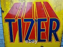 Vintage Tizer Enamel Sign, drink Tizer the appetiser 1930'spop advertising rare