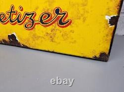 Vintage Tizer Enamel Sign, drink Tizer the appetiser 1930'spop advertising rare