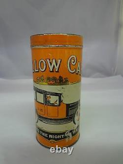 Vintage Tobacco Rare Yellow Cab Canister Cigar Advertising 542-n