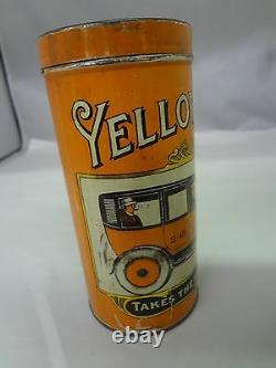 Vintage Tobacco Rare Yellow Cab Canister Cigar Advertising 542-n