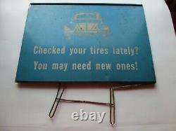 Vintage VW metal display tire sign RARE circa 1967 and earlier