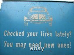 Vintage VW metal display tire sign RARE circa 1967 and earlier