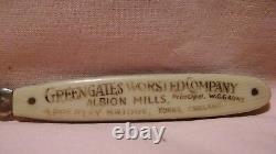 Vintage Very Rare Advertising Letter Opener Greengates Worsted Company Used Con