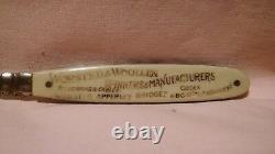 Vintage Very Rare Advertising Letter Opener Greengates Worsted Company Used Con