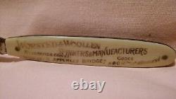 Vintage Very Rare Advertising Letter Opener Greengates Worsted Company Used Con