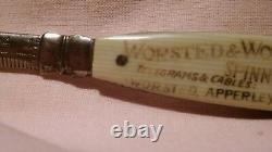 Vintage Very Rare Advertising Letter Opener Greengates Worsted Company Used Con