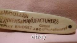 Vintage Very Rare Advertising Letter Opener Greengates Worsted Company Used Con