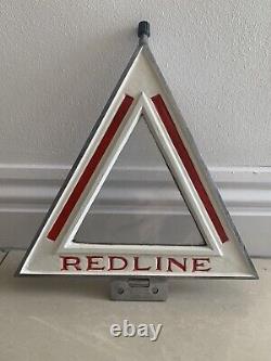 Vintage Very rare Redline petrol pump price tag Holder sign Mancave Advertising