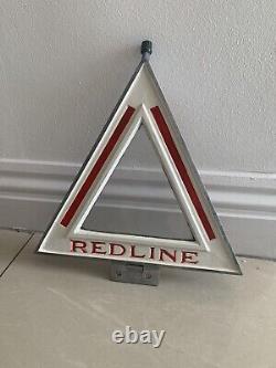 Vintage Very rare Redline petrol pump price tag Holder sign Mancave Advertising