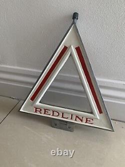 Vintage Very rare Redline petrol pump price tag Holder sign Mancave Advertising