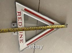 Vintage Very rare Redline petrol pump price tag Holder sign Mancave Advertising