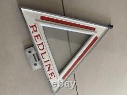 Vintage Very rare Redline petrol pump price tag Holder sign Mancave Advertising