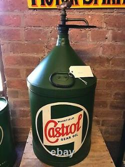Vintage Wakefield Castrol Oil drum and pump. Very Rare