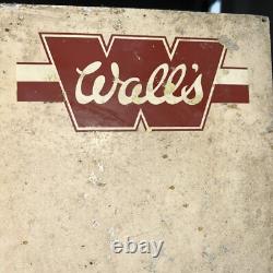 Vintage Wall's Ice Cream Metal Enamel Advertising Sign Rare Collectible
