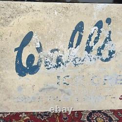 Vintage Wall's Ice Cream Metal Enamel Advertising Sign Rare Collectible