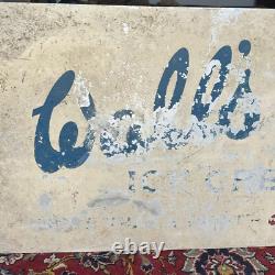 Vintage Wall's Ice Cream Metal Enamel Advertising Sign Rare Collectible