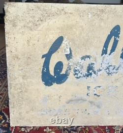 Vintage Wall's Ice Cream Metal Enamel Advertising Sign Rare Collectible