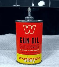 Vintage Winchester Large W lead top handy oiler oil tin can RARE nice