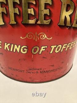 Vintage XLarge Tin Lovells Toffee Rex Advertising Windsor Castle Reverse RARE