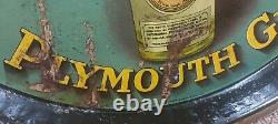 Vintage antique old rare advertisements Coates & Co Plymouth gin tin tray